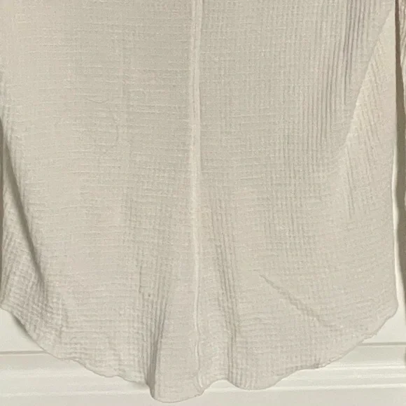 Free People Cream Going Places Snaps Waffle Knit Cardigan Sweater - 35604 - Picture 11 of 16